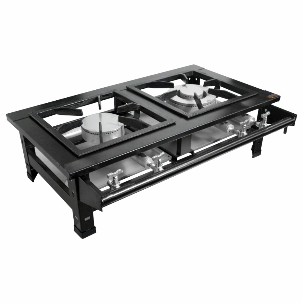 Fogão industrial classic baixa pressão 30 P7 2 bocas (1 duplo 1 simples) mesa