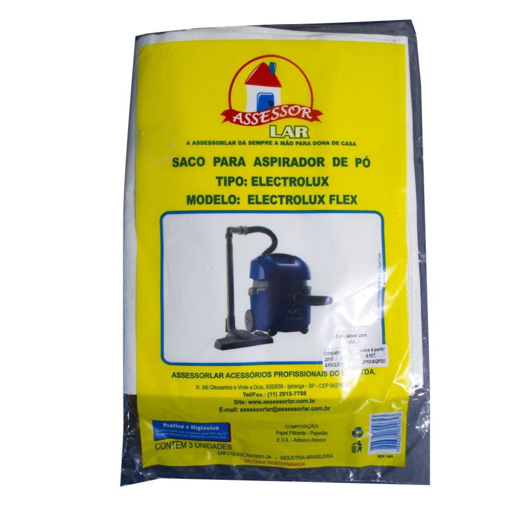 Saco para aspirador electrolux flex - 3 unidades